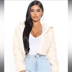 Cream sherpa Jacket